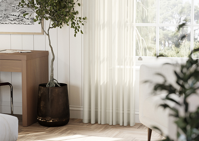 Pavia Voile, Cream Breeze - Made to Measure Curtains - Image 5